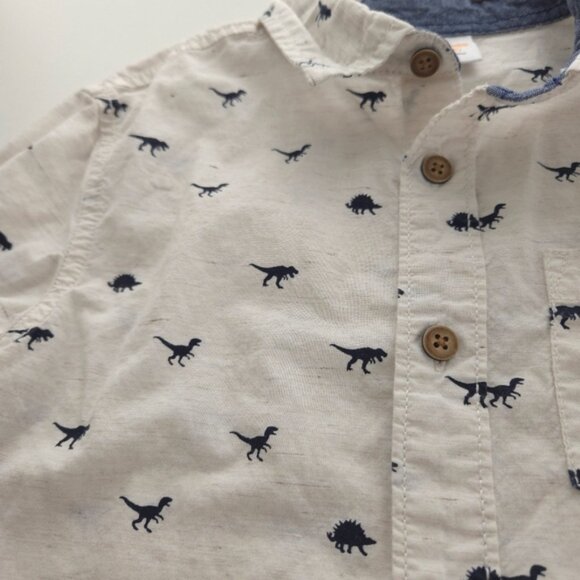 Gymboree Dinosaur Print Button Up Shirt Size 56 - Picture 4 of 9